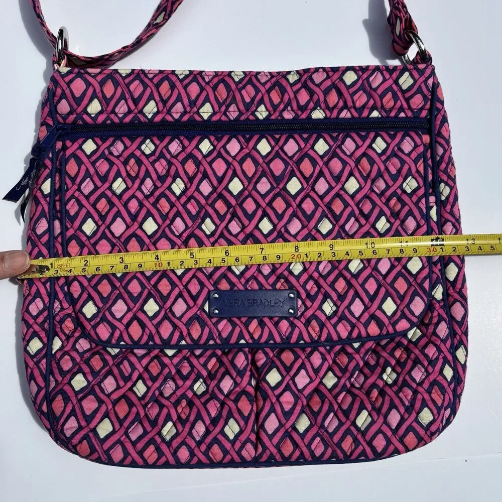Vera Bradley Katalina Pink Diamonds Messenger Laptop Bag Preowned but Unused